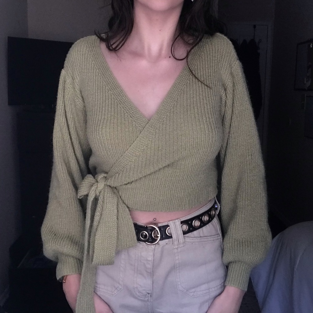 knit wrap sweater